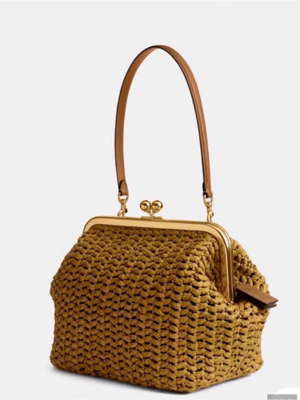 NWT Coach KISS LOCK Frame Bag 27 “Cashin Carry” Beautiful & Neutral Deep Mustard - Picture 12 of 12